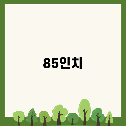 완벽한 85인치 벽걸이TV 설치 경험