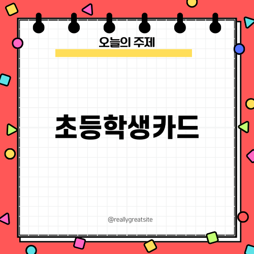 초등학생카드로 용돈 관리하기