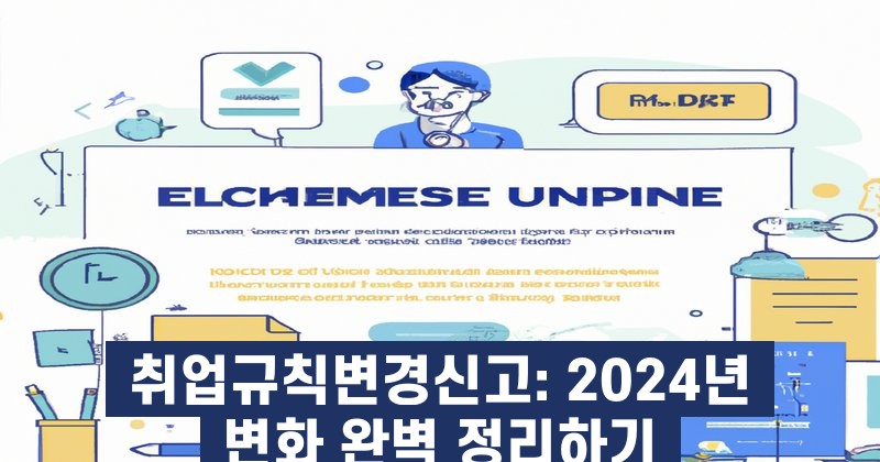 취업규칙변경신고: 2024년 변화 완벽 정리하기